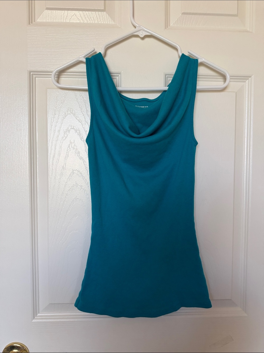 Express Teal Cowl Neck Camisole
